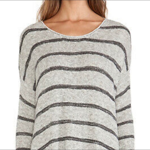 Free People Long Gray Striped Sweater or dress - Picture 3 of 9